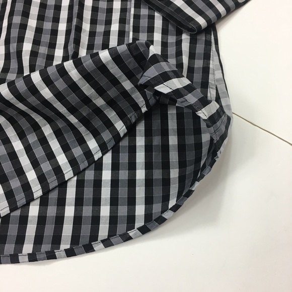 Jared Lang Plaid Shirt Black & Gray - Picture 6 of 6